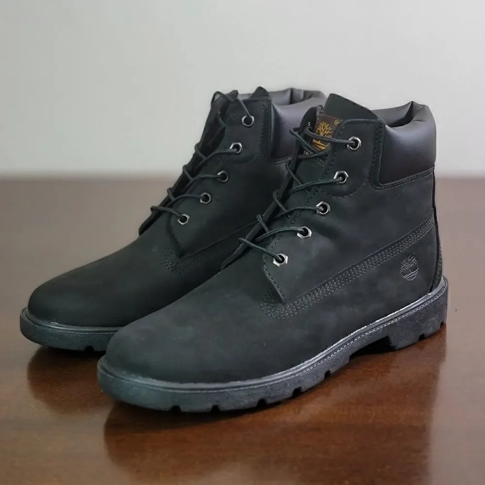 Timberland Premium Black Leather Boots Waterproof